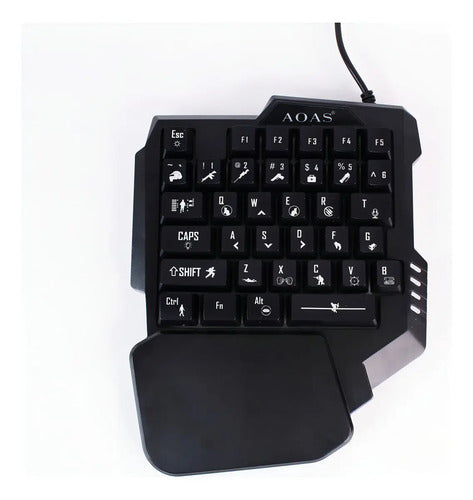 Teclado Gamer Aoas M-1100 Mecánico Qwerty Retroiluminado Rgb Antisalpicaduras Negro Español