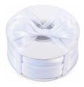 Cinta Blanco Raso Tela Satín Moños 100 Mts X 7mm Blanco