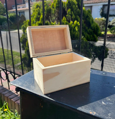 Caja Decorativa Mini Cofre Madera Pino Regalo 15x10x10 Cm Madera 15x10x10cm