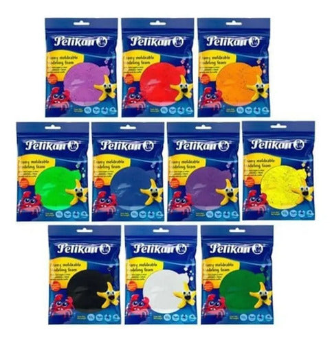 Foamy Moldeable Lavable Pelikan 50gr Surtido X 6 Colores