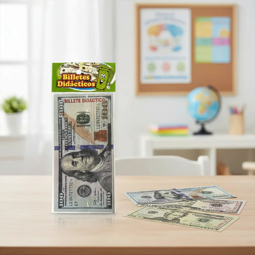 Billete Didáctico Surtido Dólar X 100 Unidades