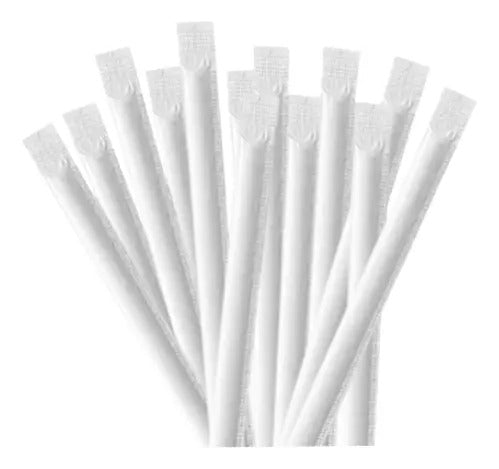 Pitillo Flexible Empacado 25cm X 500 Unidades Blanco/rojo