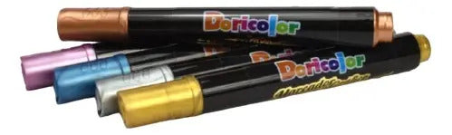 Marcador Gráfico Metlizado Doricolor X10 Unidades