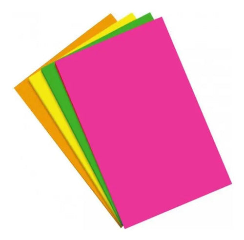 Fomi Foami 1/8 Neón Fluorescente Paquete X 10 Unidades
