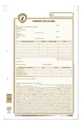 Forma Minerva 5509 Contrato Civil Obra  X 12 Pcs Blanco