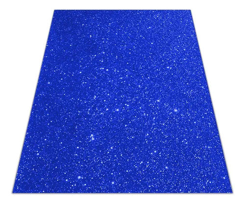 Fomi Foami Escarchado Azul Pliego 100x70cm - 10 Unidades