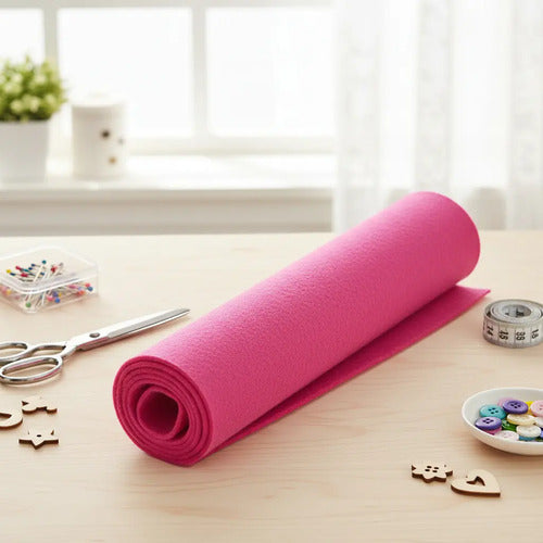 Tela De Fieltro Fucsia 100 X 70 Cm Fucsia