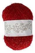 Lana Lurex Rojo Navidad 100gr Rojo