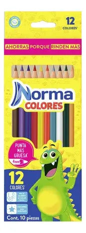 Caja De Colores Norma X 12 Und Unipunta X 12 Colores