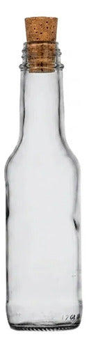 Frasco Envase De Vidrio Con Corcho 165ml - 12 Unidades Transparente