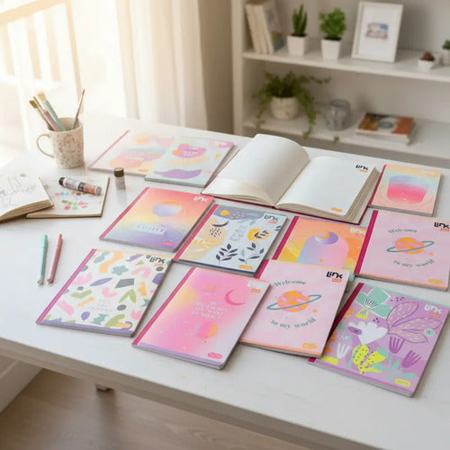 Cuaderno Stickers Cosido Ferrocarril 100 Hjs X 6 Unidades