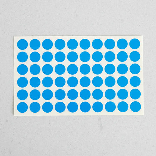 Rotulo Adhesivo Redondo Azul 1.6 Cm - 162 Pcs X 3 Unidades Azul