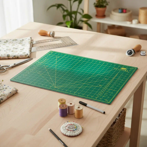 Tabla Base Para Corte Tamaño A2 - 60x45 Cm Verde
