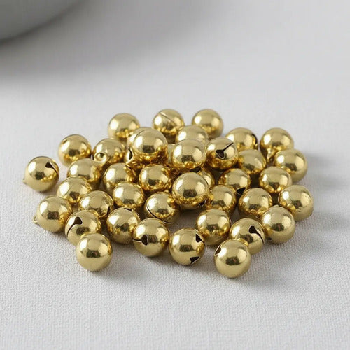 Cascabel Pequeño Dorado Diámetro 8mm X 100 Unidades Dorado 8mm