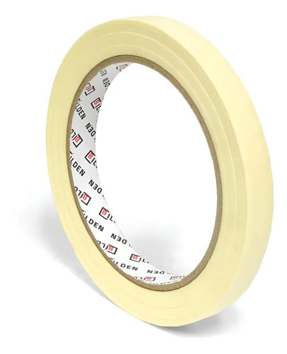 Cinta De Enmascarar Delgada 12 Mm X 20 Metros Beige 12mm X 20mts