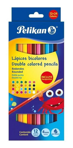 Lápices Bicolores Pelikan X 12