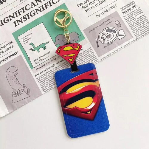 Porta Carnet Yoyo Porta Documentos Acrílico Superman Azul Y Rojo