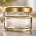 Frasco De Vidrio Pequeño Conservas 30 Ml X 3 Unidades  Dorado