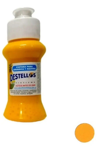 Pintura Cerámica Y Madera Destellos Color A Elección X12 Und