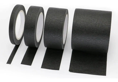 Cinta Enmascarar 12mm - 20 Metros X 4 Colores Negro