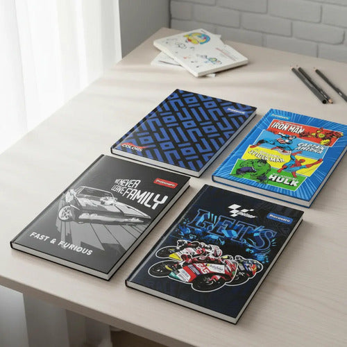 Cuaderno Cosido 7 Materias Pequeño Hombre Pasta Dura Hombre