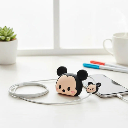 Protector Para Cable Mickey Mouse iPhone  Rojo