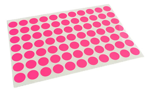 Rotulo Adhesivo Redondo Fucsia 1.9 Cm X 160 Pcs  Fucsia