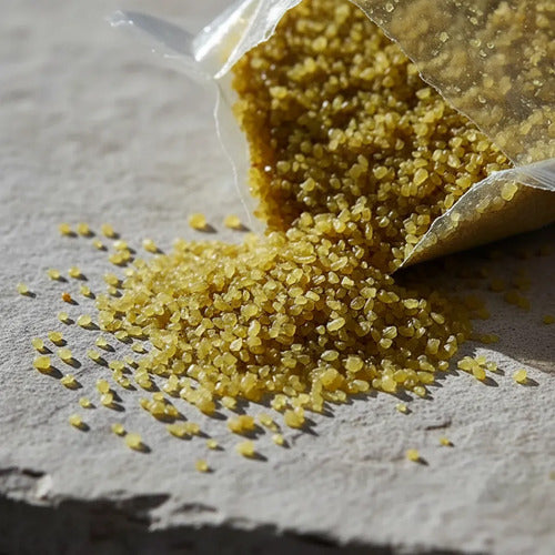 Arena Artificial Manualidades Amarillo Mostaza X 500gr Amarillo Oscuro