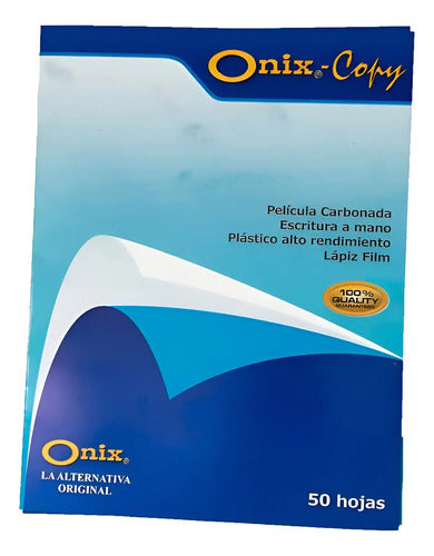 Película Carbonada Oficio Onix X 50 Hojas Azul