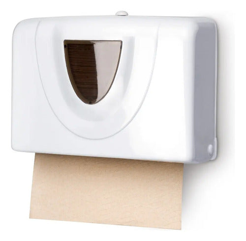 Dispensador Plástico De Toalla De Manos En Z Blanco