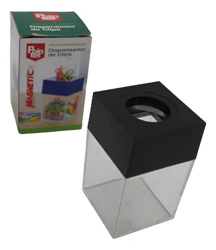 Dispensador De Clips Magnético Pointer Transparente