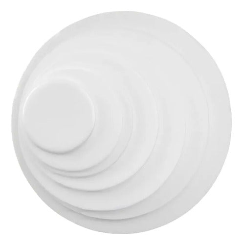 Plato Blonda Icopor Redondo 15cm - 50 Unidades Blanco 15cm