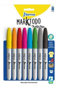 Marcador Permanente Punta Fina Marktodo Norma X 8pcs