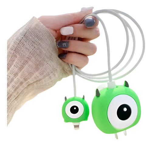 Protector Para Cable Mike Wasowski iPhone  Verde