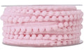 Cinta Bordada Con Pompones Rosada X 25 Mts Rosa