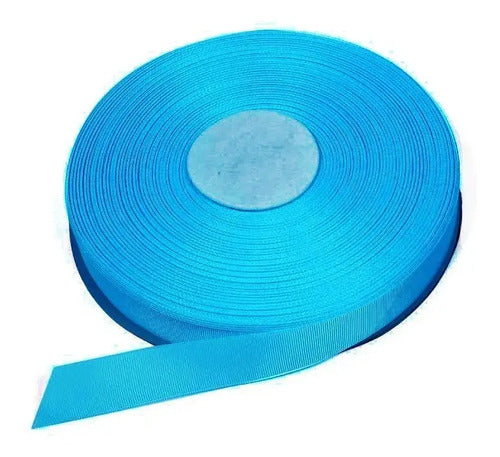Cinta Faya Acanalada Azul Aguamarina 25mm X 100 Metros Azul