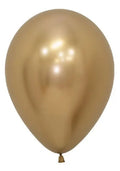 Globo Bomba Metalizado Satinado Dorado R12 X 50 Und