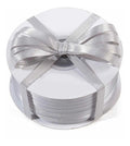 Cinta Plateado Raso Tela Satín Moños 100 Mts X 7mm Plateado