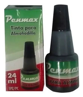 Tinta Negra Para Almohadilla/sellos Penmax 24ml - 6 Unidades Negro