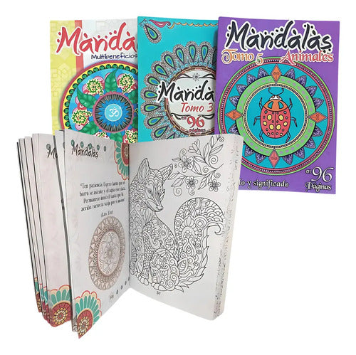 Libro Colorear Mandalas - 96 Paginas X 6 Unidades