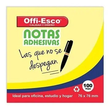 Notas Adhesivas Removibles 76x76 Mm 100 Hojas X 12 Unidades