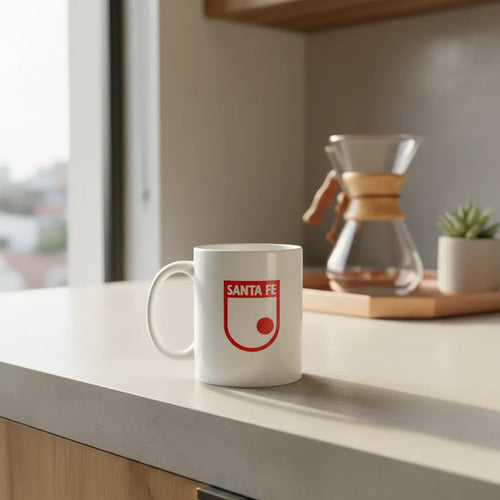 Mug Pocillo Taza De Independiente Santafé Blanco Santa Fe