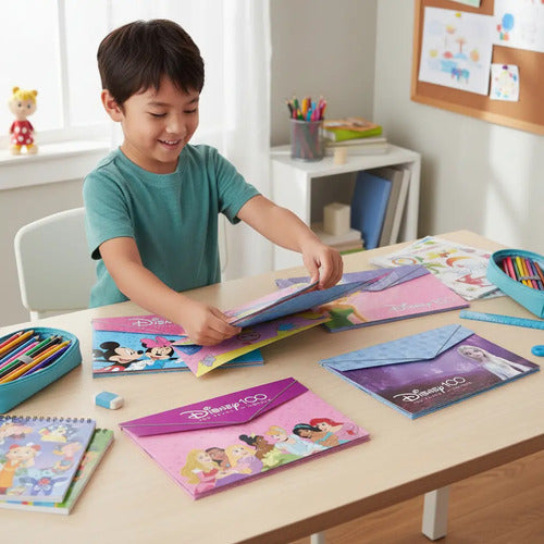 Carpeta Fuelle Estampada Primavera Con Caucho