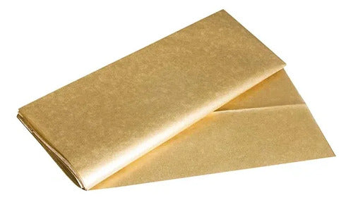 50 Pcs Papel Seda Dorado