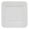 Plato Papel Ecológico Cuadrado Blanco 15cm X 100 Unidades Blanco