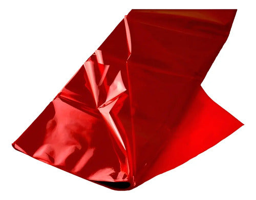 Papel Celofán Rojo X 100 Pliegos 70*100 Cms  Rojo