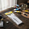 Set De Espátulas Plasticas Oleo Pintura X 5 Piezas Blanco