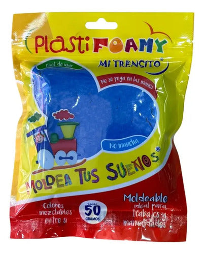 Plastifoamy Moldeable Mi Trensito 50gr X 5 Colores