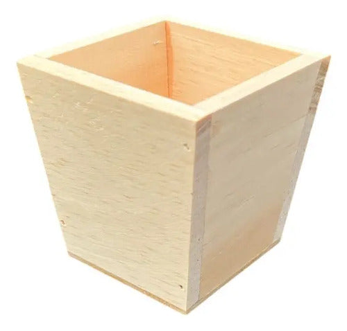 Porta Lápiz Madera 8x8cm