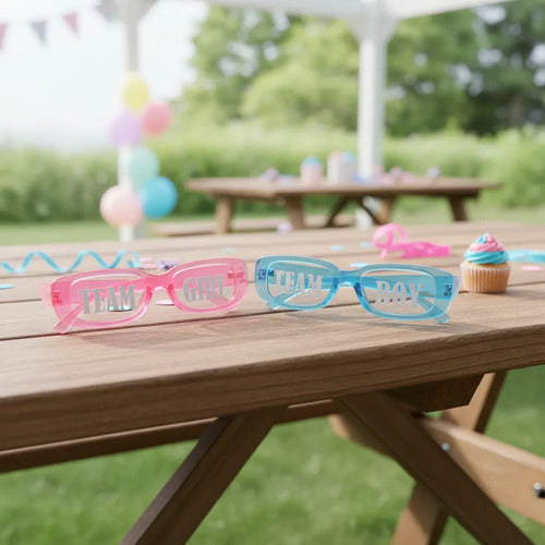 Gafas Personalizadas Revelación De Genero X 10 Unidades Rosa/azul Fiestas